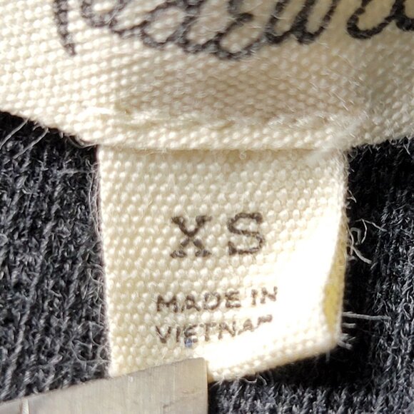 Madewell Sweater Women's XS Gray Long Sleeve Stretch Accent Button Black - Picture 6 of 6